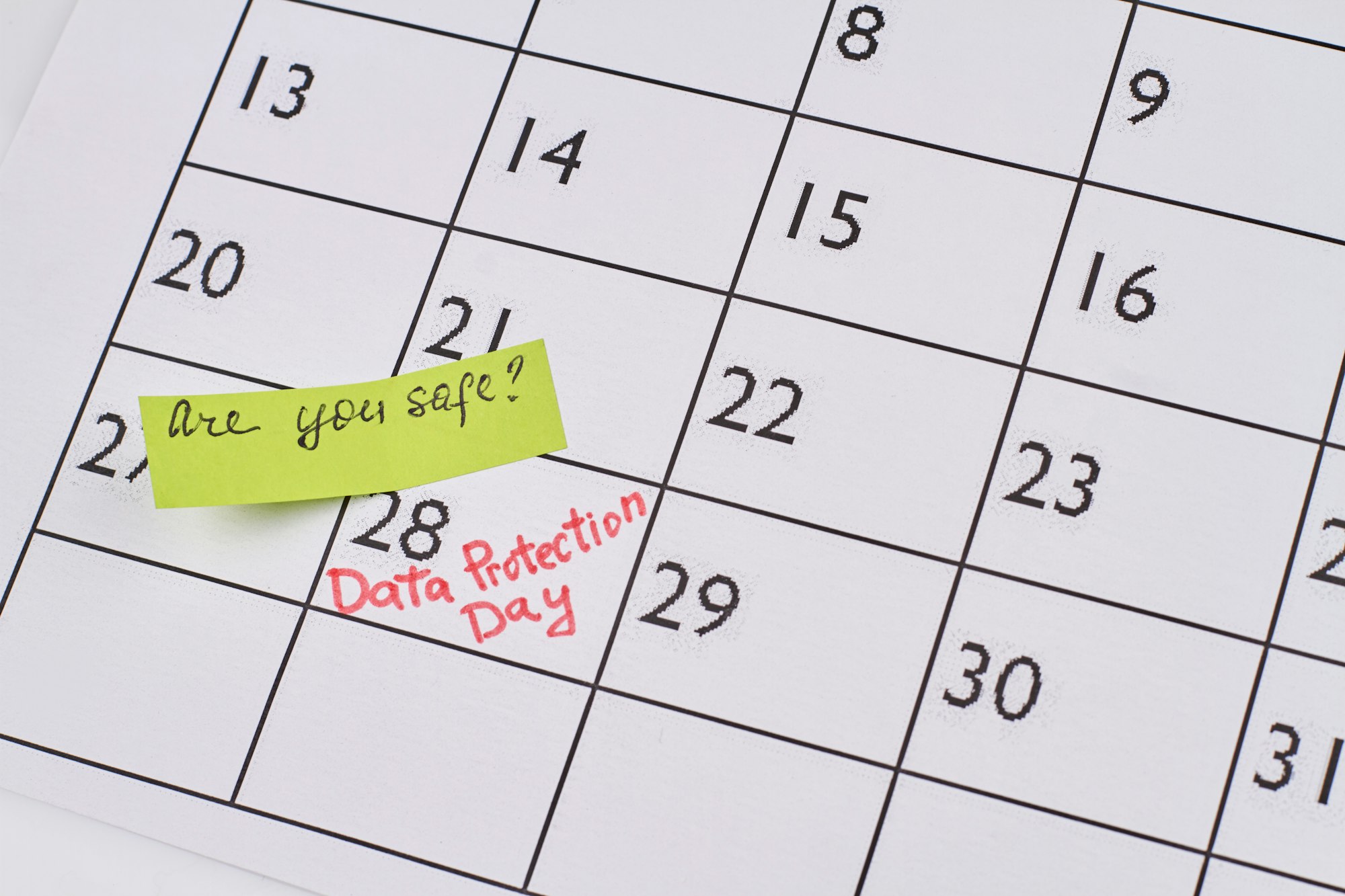 Ziua protecției datelor și sunteți în siguranță întrebare.
