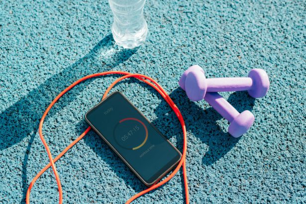 Concept de fitness și tehnologie.